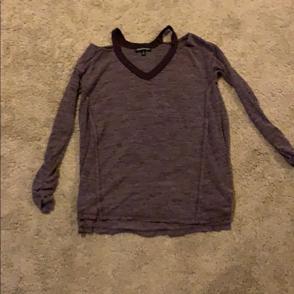 Purple off shoulder sweater